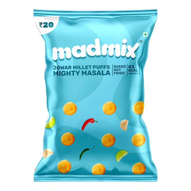 Jowar Millet Puffs - Mighty Masala - 23 g