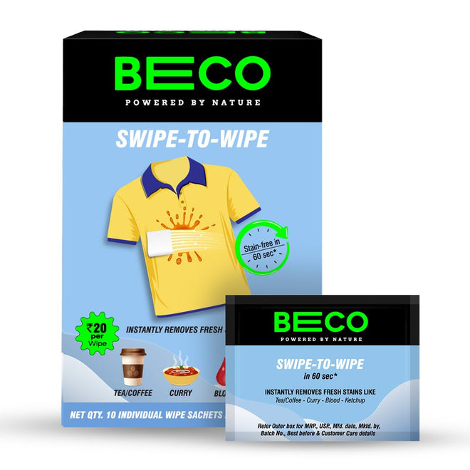 Instant Stain Remover Wipes - 10 Sachets