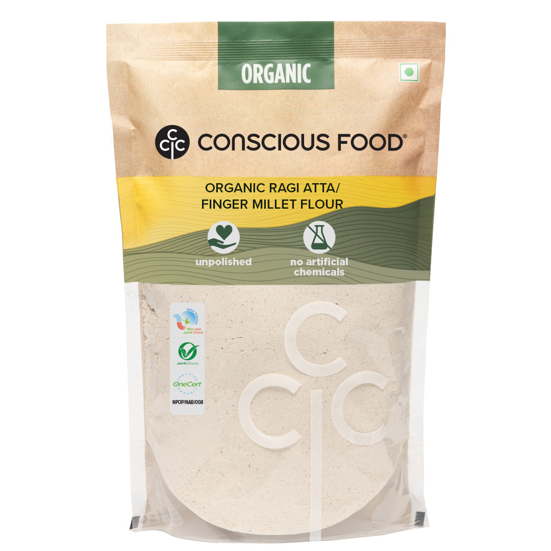 Conscious Food Ragi Atta (Finger Millet Flour) 500 g pack