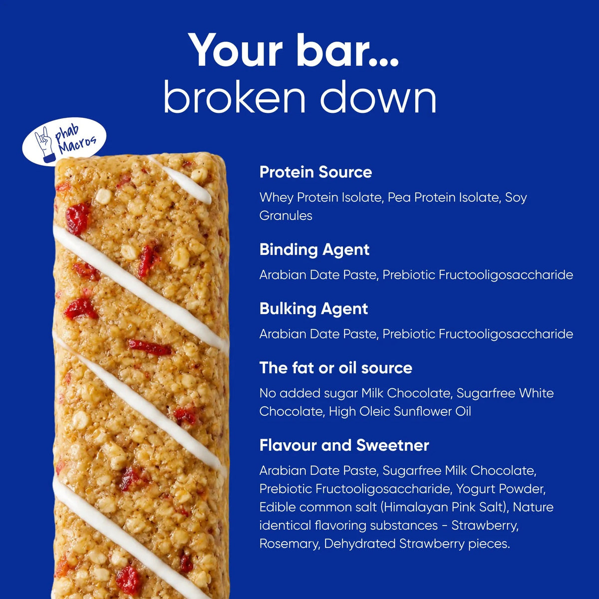 Phab 11g Protein Bar - Strawberries & Greek Yogurt - 35 g