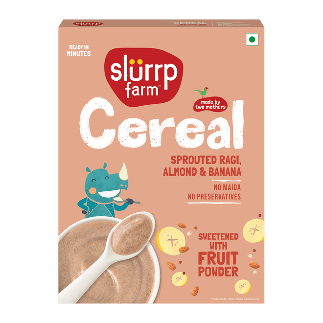 Ragi, Almond and Banana Cereal (No Milk)