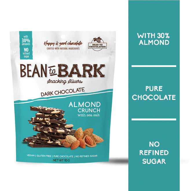 Bean To Bark - Dark Chocolate Almond Crunch with Sea Salt