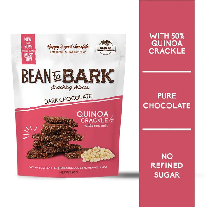 Bean To Bark - Dark Chocolate Quinoa Crackle with Sea Salt