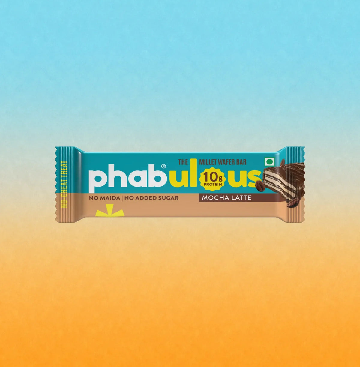 Phab 10g Protein Millet Wafer Bar - Mocha Latte - 40 g