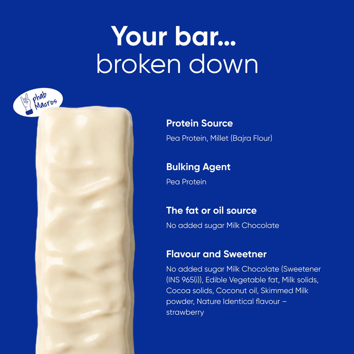 Phab 10g Protein Millet Wafer Bar - Strawberry Cake - 40 g