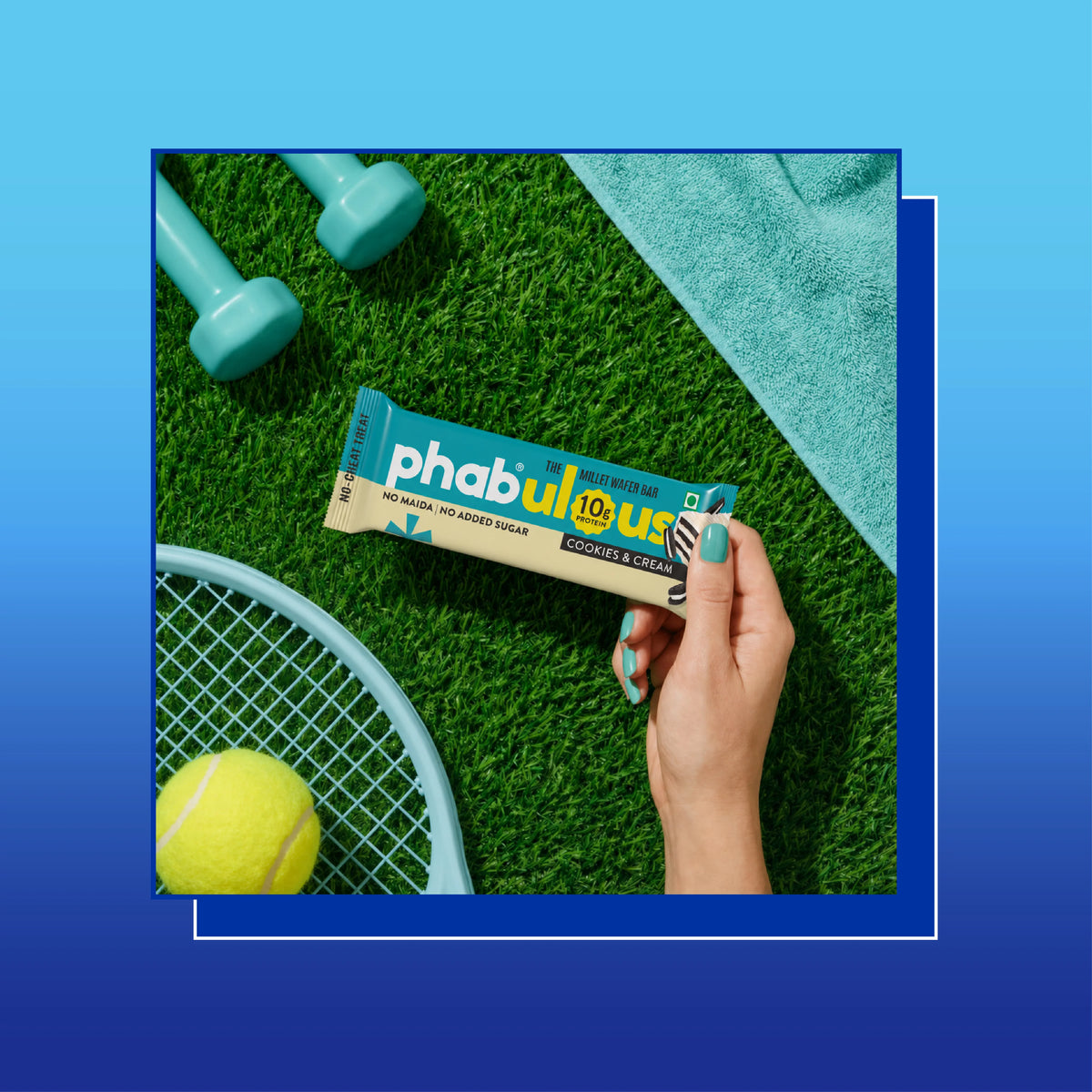 Phab 10g Protein Millet Wafer Bar - Cookies & Cream - 40 g