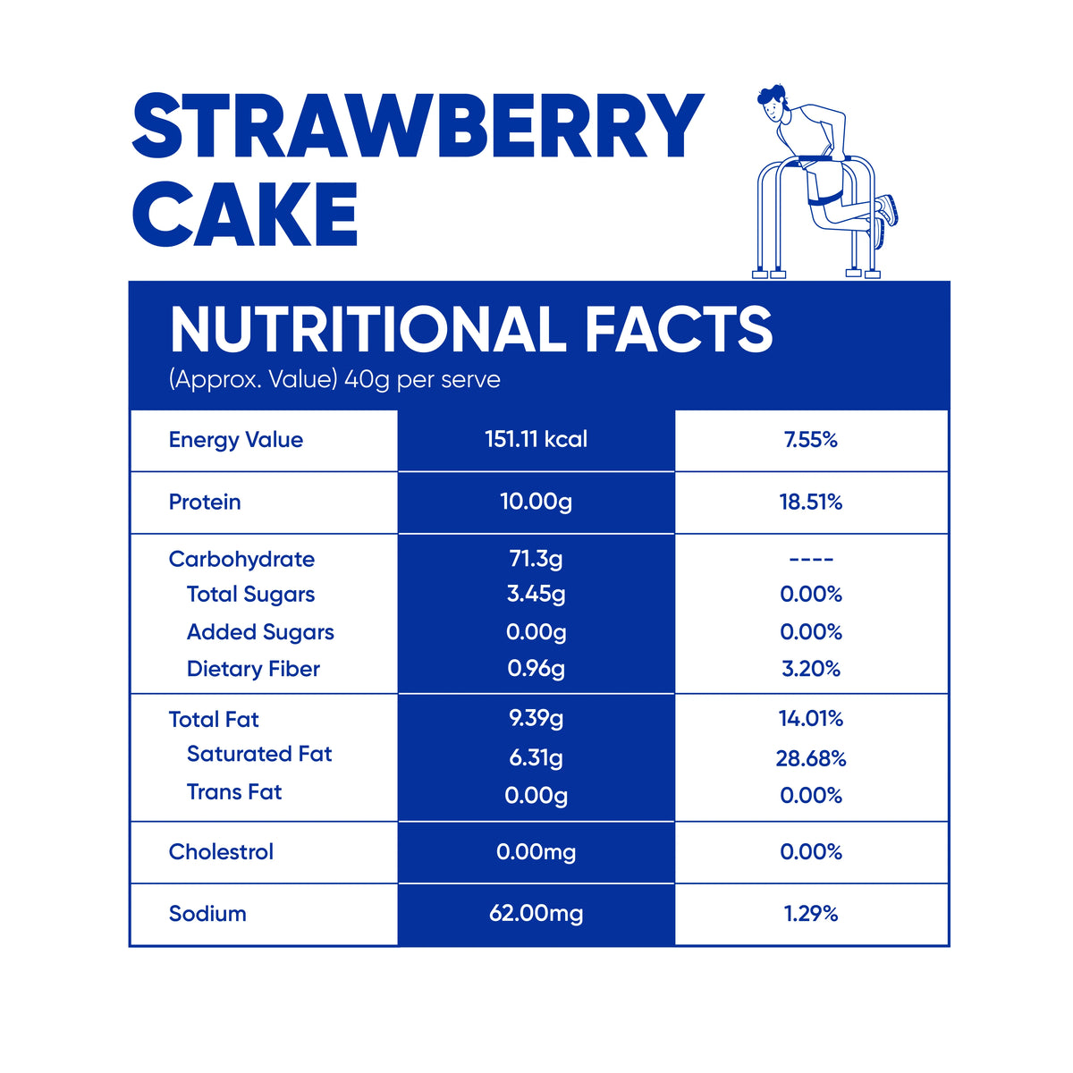 Phab 10g Protein Millet Wafer Bar - Strawberry Cake - 40 g