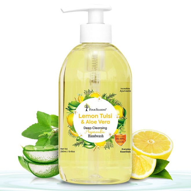 Lemon Tulsi & Aloevera Deep Cleansing Ayurvedic Handwash - 250 ml