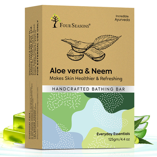 Aloe Vera & Neem Handcrafted Bathing Bar - 125 g