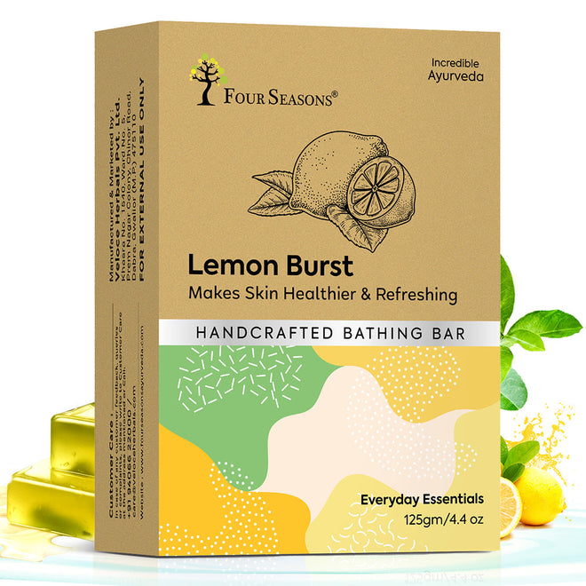 Lemon Burst Handcrafted Bathing Bar - 125 g