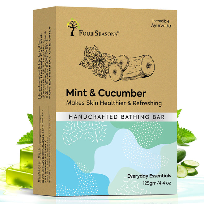 Mint & Cucumber Handcrafted Bathing Bar - 125 g
