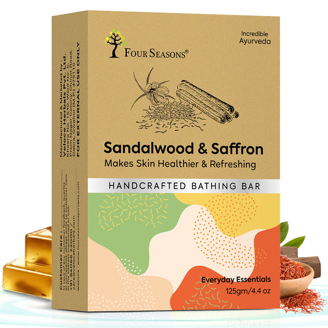 Sandalwood & Saffron Handcrafted Bathing Bar - 125 g